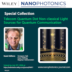 Grzegorz Sęk is an editor of a special issue of Nanophotonics.